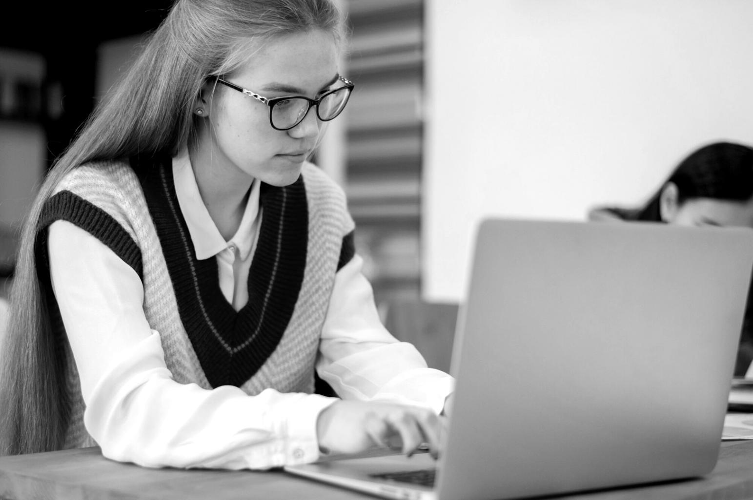 Financial analysis tools and documents on desk